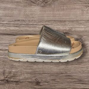 Sam Edelman Shaye Slide Sandal Silver Metallic